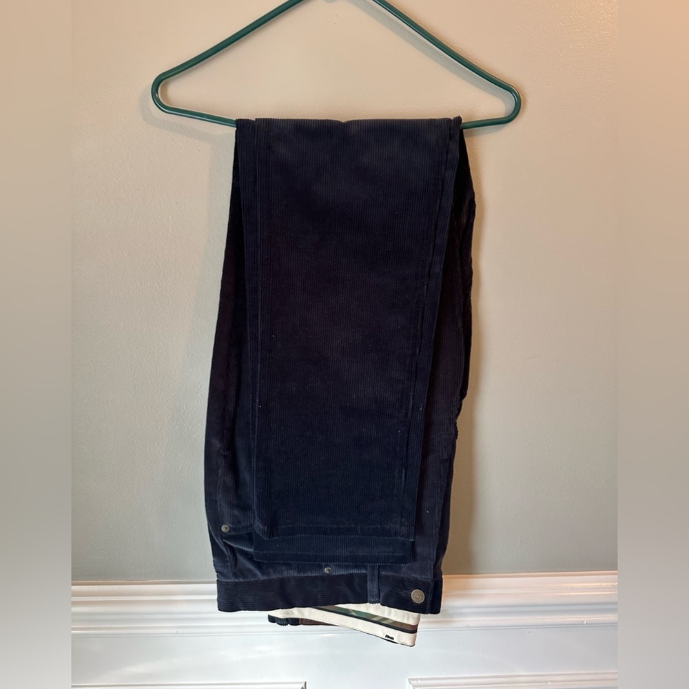 Ralph Lauren Navy Blue Corduroy Pants Size 38/32. Like New